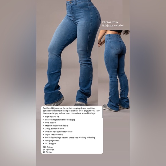 FITJEANS Women's Blue Jeans - Picture 3 of 5